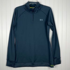 EUC Womens Under Armour Fitted Coldgear Catalyst Zipper Pullover Size XL
